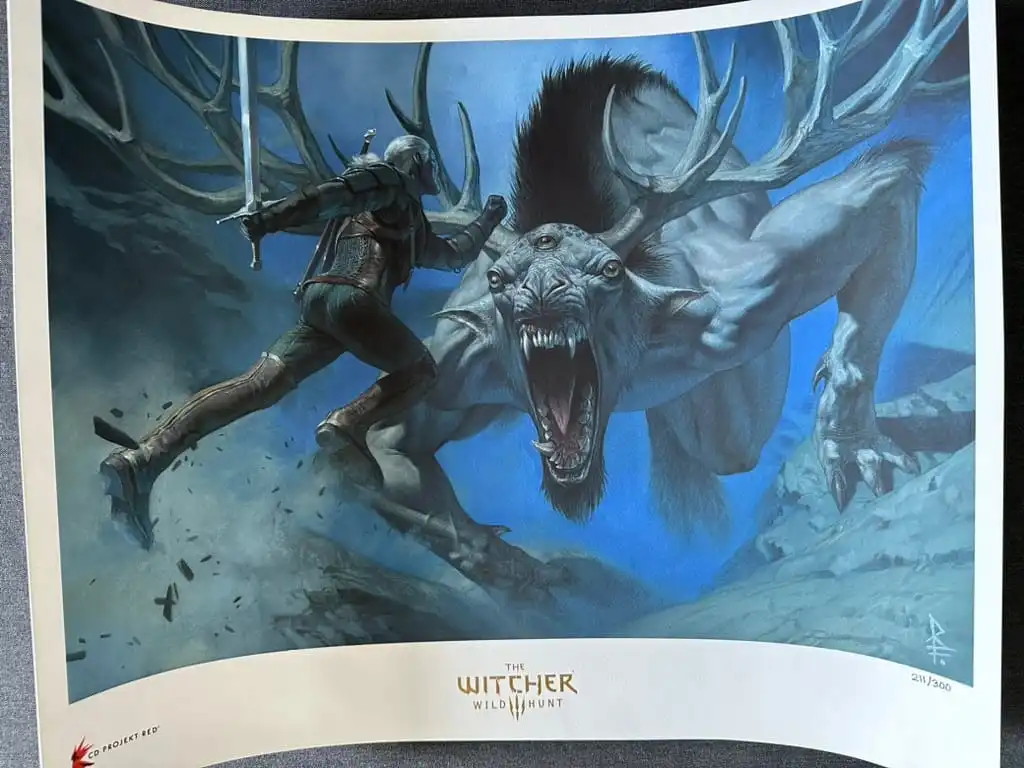 My The Witcher III: Wild Hunt print, numbered
211/300.