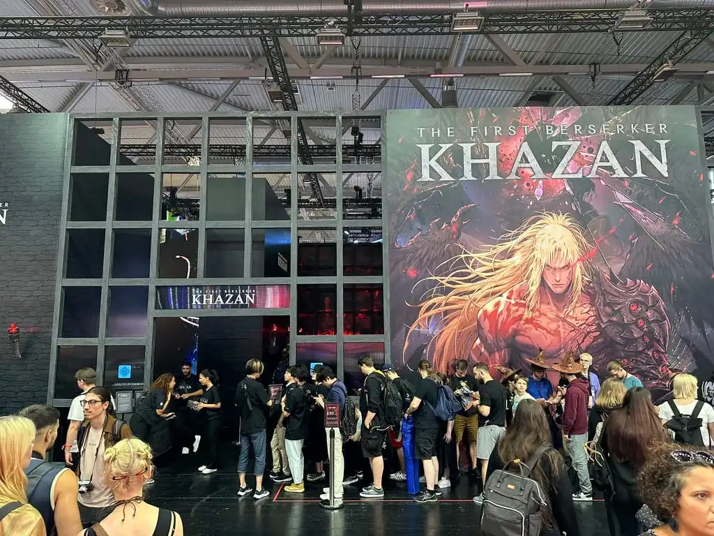 The queue for playing Khazan at the Gamescom
2024.