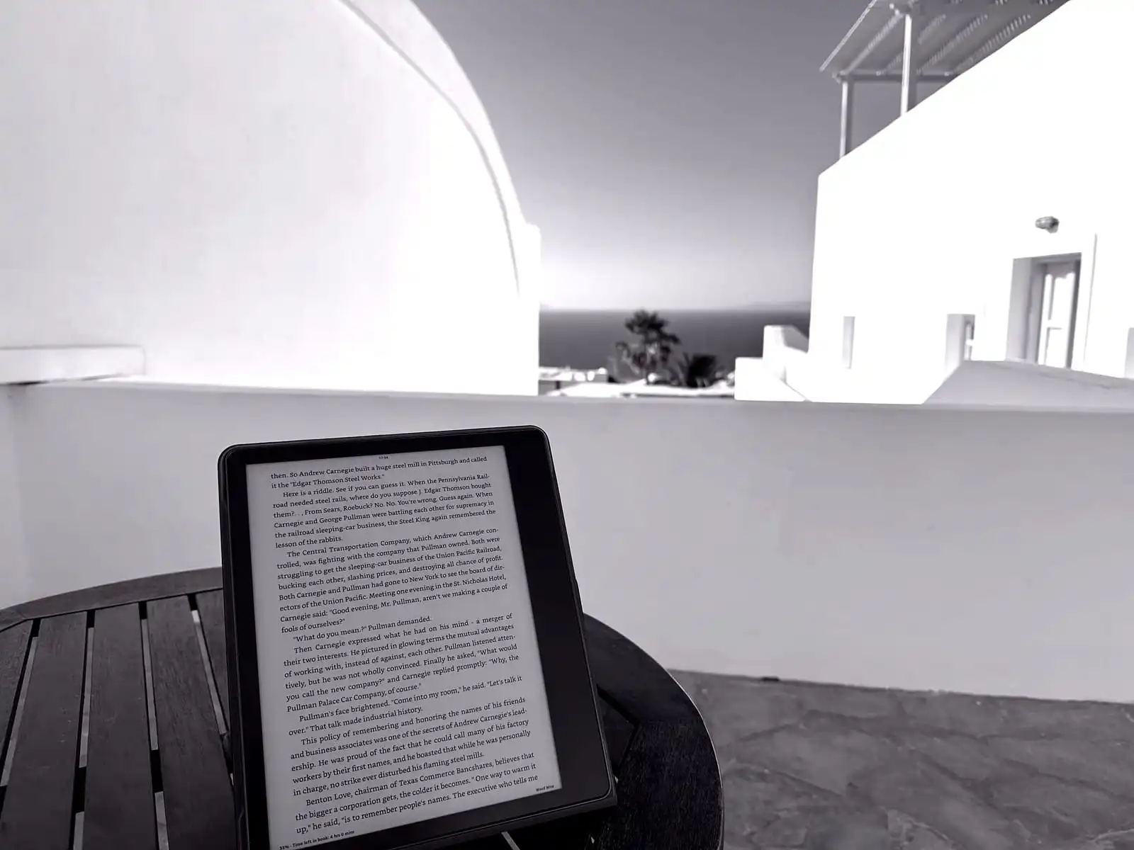 My Kindle Scribe sunbathing in
Santorini.